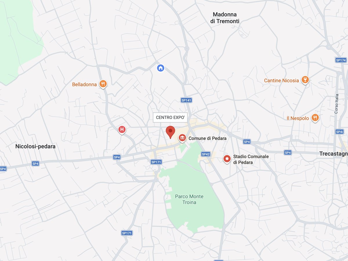 Mappa della posizione: Centro Espositivo Comunale Pedara, Catania